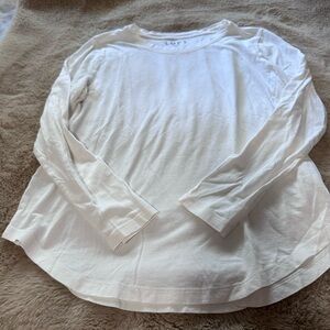LOFT Cream Long Sleeve Top M